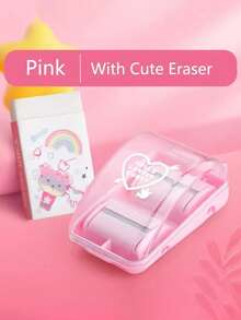 迷你橡皮擦碎屑收集器便携式桌面吸尘器带可爱橡皮擦手动桌面清扫器学生礼物学校办公室，用于学校用品，返校 - 彩色 - 查看 13