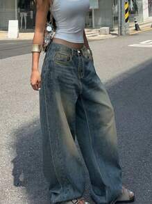 Oversized Boyfriend Style Women's Casual Jeans