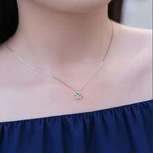 1.5克拉莫桑石 S925 纯银吊坠项链首饰，送给女友妻子生日婚礼的礼物 - 1.5克拉吊墜項鍊 - 查看 8