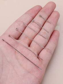 100pcs Eye Head Pins For Jewelry Findings Making DIY Earrings - Gun Black - View 3