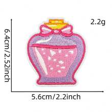 Accesorio de ropa en forma de parche de tela creativo, al por mayor, con diseño de joyería personalizada de princesa rosa inglesa de dibujos animados linda