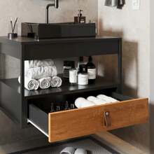 DoceLar Store Gabinete Harley Pia Torneira Espelho Retangular LED 50cm