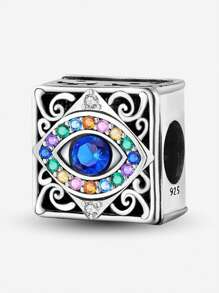 1 pieza Dijes con forma de ojo del diablo de moda adecuados para mujer pulseras brazaletes DIY joyería elaboración y combinación diaria de atuendos decoración de joyería para niñas