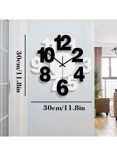 YZOK Moderne Contemporary Minimalist Wand Klok Perfect Home Living Room, Bedroom Study Creative ative Timepiece view 5