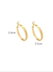 1 par de pendientes de aro redondos minimalistas, diseño único con aire elegante de alta gama, de moda y versátil