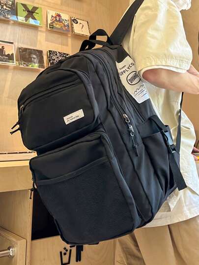 Large Capacity Backpack For Students & Men, School/College Laptop Bag, New Style Travel Backpack For Commute, School Supplies, School Backpack, School Bag, Backpack For School, Back To School Backpack, School Bookbag, Big Backpack, Backpack School, Back To School Bags, Laptop Compartment, Lightweight, Boys And Men, Perfect For Back To School, First Day Of School, Middle School, High School