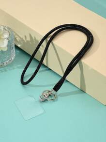 1 pieza Cordón multicolor con cristales de rhinestone - Correa de nylon con broche metálico, elegante y brillante llavero para identificación y teléfono, adecuado para oficina, maestro, estudiante (7 colores: Mezclado/Gris/Rosa/Azul/Negro)