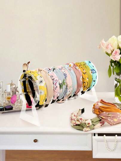 1pc Hair Accessories Organizer Holder Acrylic Headband Display Stand Claw Clip Organizer Clear Hair Clip Display Rack For Jewelry Hair Clasp Bangles Dressing Table Home Decor.
