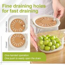 1 pièce Passoire rotative, bol de drainage de cuisine panier à laver les légumes, panier à laver les fruits et légumes, panier à soupe, passoire à baies, passoire à couper les fruits, petit panier pliable avec ensemble de passoire en plastique, mini kit pour la maison