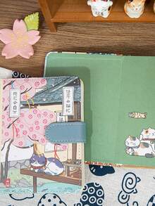 A PVC Loose-Leaf Notebook With A Cat Design. This Softcover Notebook Features A Binder And Includes A Unique Cover And A Mini Acrylic Keychain. The Pages Are Made Of High-Quality Paper. An Essential Stationery Item For Students And An Ideal Back-To-School Gift. - Multicolor - View 10