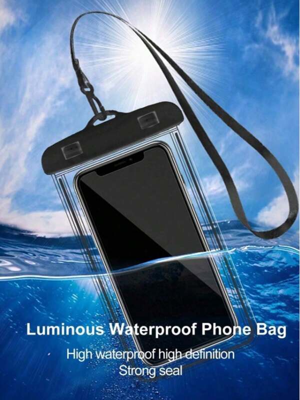 1pc, Premium PVC Transparent Phone Waterproof Pouch - Sealed Dry Bag, Touchscreen-Friendly, IPX8 Waterproof, Dustproof, Anti-Drop; Essential Pool Accessory & Beach Essential, Fits Most Smartphones. Ideal For Swimming, Beach Trips, Water Parks, Rainy Days, Pool Parties, Spraygrounds. Perfect For Travelers, Swimmers, Outdoor Lovers, Families. Great Gift For Vacations, Birthdays, Christmas, Adventure Enthusiasts, New Travelers