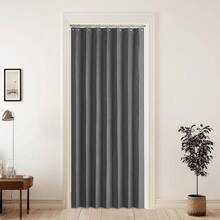 Local Delivery Black Blackout Curtains 63 Inch Length, Room Darkening Thermal Insulated Noise-Reducing Black Out Curtains For Bedroom Living Room Windows, Back Tab Rod Pocket, W52 X L63 Inches, 2 Panels - 灰色 - 查看 9