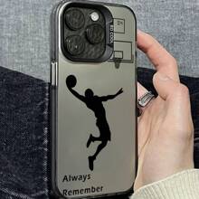 bandai 1pc Fashion Basketball Print Shockproof Phone Case, Compatible With Apple & Devices