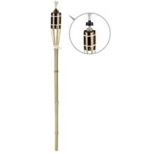 1 peça de tocha ao ar livre de bambu querosene, luz de tocha, luz de tocha, atmosfera de feriado de casamento, luz de tocha, decoração de Natal e Halloween, tocha de acampamento, decoração ao ar livre, tocha de álcool