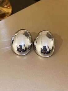 زوجين من أقراط الخرز موضة، أقراط من الفولاذ المقاوم للصدأ للنساء ، طراز مؤثر على انستجرام