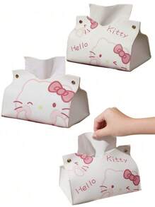 Sanrio صندوق مناديل جلدي مقاوم للماء من هالو كيتي سانريو، صندوق مناديل، حامل مناديل، حامل مناديل المائدة، صندوق مناديل المطبخ، صندوق مناديل ديكور المنزل، صندوق مناديل مقاوم للماء للحمام، ديكور العطلات، ديكور الغرفة، ديكور الزفاف، صندوق تخزين، أدوات منزلية، حفلة عائلية في العطلات