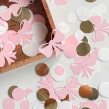 100/200/300 件粉色蝴蝶结五彩纸屑 - 非常适合女孩生日派对、婚礼和送礼 - 公主主题桌面装饰 - 派对策划者和活动装饰者的理想选择 - 送给小公主、迎婴派对、女孩生日装饰、迎婴派对装饰、迎婴派对礼物的完美礼物 - 粉色 - 查看 5