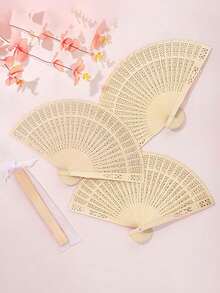 40/30/20/10 件木制婚礼扇，个性化雕花木制折叠扇，带欧根纱袋包装，优雅的木制扇子，适合婚礼回礼、新娘派对表演、宾客礼物、新娘季，非常适合婚礼、新娘送礼会、生日和家居装饰