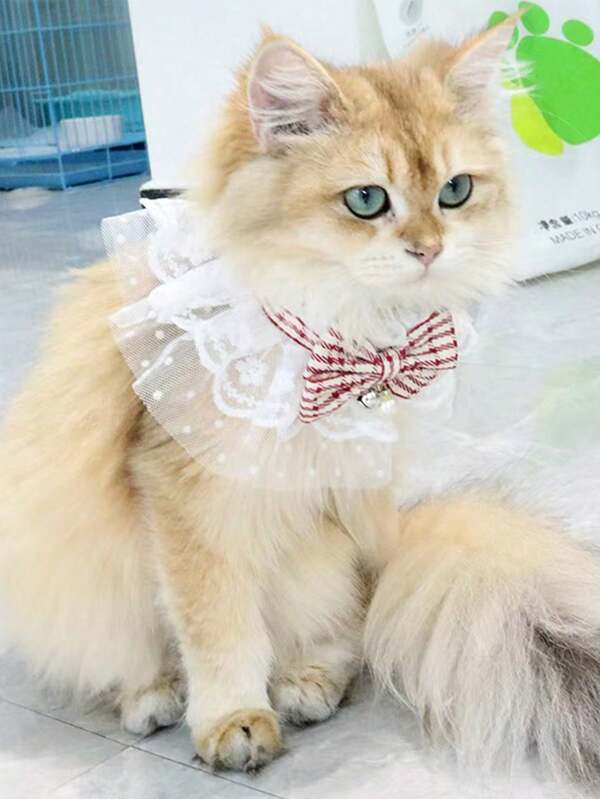 Royal Royal Kitten Collar Collar, Puppy Cat Collar With Bell With Bell Bows, Adjustable Cat Collar Separation, Suitable For Cats, Rabbits And Puppies