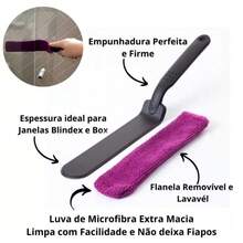 KIT Limpeza de Vãos + 2 Limpa Vidro Pano Mágico Ákora Poliéster e Poliamida Microfibra - Verde Menta - Visão 3