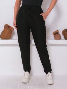 Women's Sports Pants With Elastane - Comfort And Flexibility For Physical Activities - Flint Stone - View 5