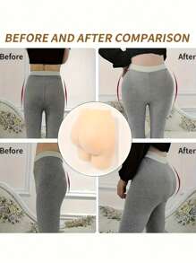 1 pieza Bragas realzadoras de glúteos de silicona sin costuras - Elevación instantánea, adelgazamiento de cintura, moldeador de nalgas y caderas para mujeres - Cómodo, acolchado, insertos de silicona