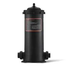 KOMHTOM Kartuschen-Poolfilter, 50sq.ft Filterfläche, Filter für eingelassene Pools, Filtersystem für Aufstellpools mit Upgrade-Filter und Auslaufschutz, für Whirlpools, Spas, aufblasbare Pools, Filter für eingelassene/Aufstellpools, 380 x 380 x 710 mm, schwarz