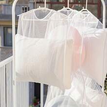 1pc Polyester Pillow Desiccant Bag, Household Wind-Proof Pillow Desiccant Bag, Laundry Net Bag, Balcony Pillow Desiccant Storage Bag, Suitable For Drying Pillows And Toys, Space-Saving Organizer Net Bag - Multicolor - View 5