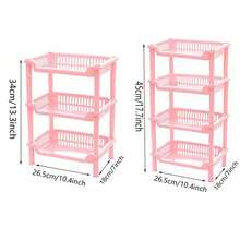 1 件 3-4 层加厚储物架，模块化浴室/厨房收纳架，桌面杂物管理架 - 彩色 - 查看 6