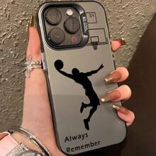 bandai 1pc Fashion Basketball Print Shockproof Phone Case, Compatible With Apple & Devices