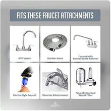 9-Piece Faucet Adapter Kit, Brass Aerator Adapter Set To Connect Garden Hose, Water Filter, Standard Hose Via Diverter, In RV & Other - Male & Female Faucet Adapter For Sinks - None - View 6