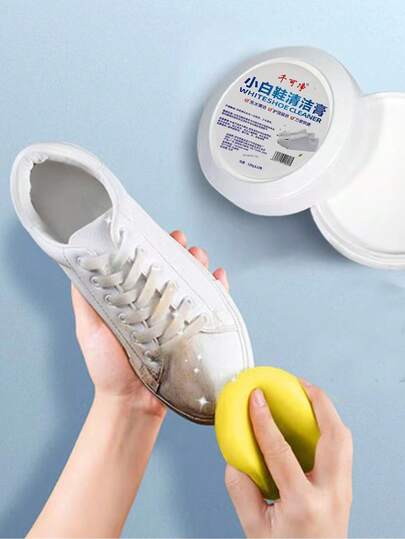 1pc Multi-Purpose No-Wash Shoe Cleaner Paste, Household, With Whitening And Decoloring Functions