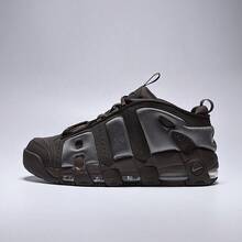 Nike 男款 AIR MORE UPTEMPO LOW 休闲运动鞋，低帮，FZ3055-200 - 黑色 - 查看 1