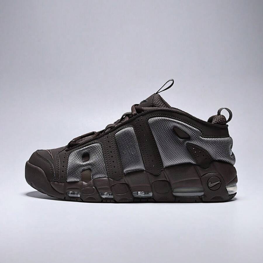 Nike 男款 AIR MORE UPTEMPO LOW 休闲运动鞋，低帮，FZ3055-200 - 黑色 - 查看 1