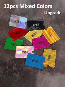 12/24/30pcs Anti Blocking Reader Lock Bank Card Credit Card Protector,Rfid Blocking Sleeves,ID Card Case Protector Metal Aluminium Case Card Holder, Wallet Business Card Holder, Credit Card Holder For Women For Men