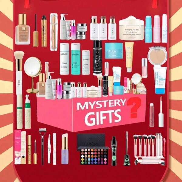 Random Mystery Boxes, Surprise Blind Boxes, Cosmetic Blind Boxes. Inside Are Various High-End Brands Of Skin Care Products, Deep Moisturizers, Sunscreen, Lipsticks, Foundations And Other Various Makeup High-End Products! Randomly Send One Of These