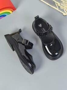 1 Pair Girls Soft Sole Lightweight Comfortable Fashionable Princess Style Children Performance Dance Shoes, Spring/Autumn - Black - View 5