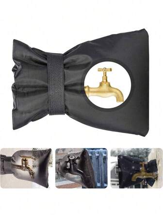 1pc Outdoor Faucet Cover Frost-Proof Winter Tap Protector Insulated Water Pipe Jacket. Anti-Freeze Tap Socks, Christmas Winter Water Faucet Protector, Random Design Surprise Gift For Friend