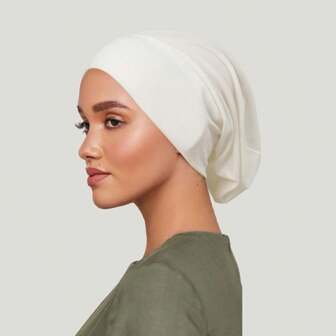 穆斯林内盖头帽女士纯色内盖头帽弹力透气全覆盖式内盖头帽管状帽