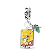 1 件镀银力量皇帝皇后正义之剑卡牌饰品塔罗牌吊坠女士手链项链 DIY 珠宝制作生日最佳礼物