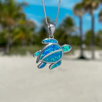 1 pièce Collier à la mode de tortue, collier classique à thème océanique, bijou polyvalent unisexe, cadeau pour les amis, les amoureux, la famille pour l'anniversaire, l'anniversaire de mariage
