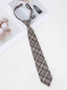 1 件女士休闲条纹格子印花 JK 学院风领带，适合学校、日常、旅行、派对、衬衫搭配、度假 - 彩色 - 查看 9