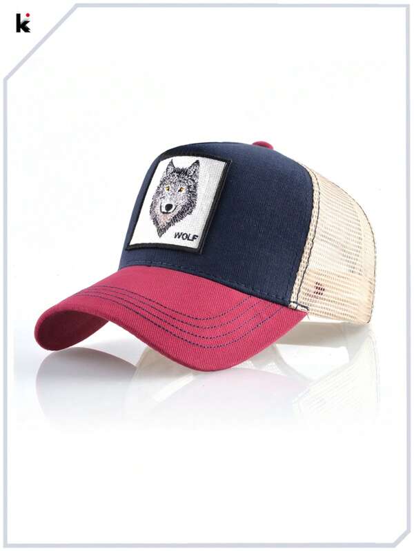 KKISSBAOBEI قبعة بيسبول قابلة للتعديل مطرزة برسم الذئب للجنسين ،قبعة سائق الشاحنة ، مناسبة للربيع والصيف للحماية من الشمس خلال الرياضة أو النشاطات الخارجية