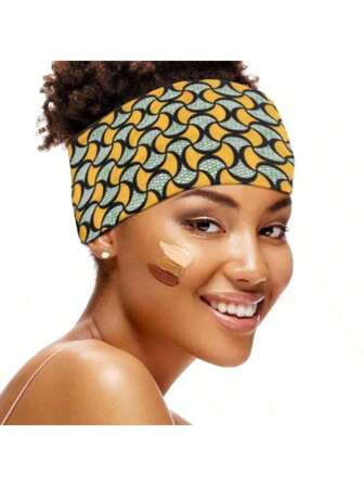 Modieuze Boheemse Print Sport Hoofdband, Modieuze Brede Elastische Haarband voor Yoga, Cross-Border Hot Seller