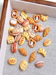 30/50 Peças Acessórios de Unhas da Série Pão para Brincar com Comida, Encantos de Unhas Fofos de Arte de Unhas Resina Doce Design de Donuts, Decoração de Unhas DIY Suprimentos de Artesanato de Arte de Unhas Fofas