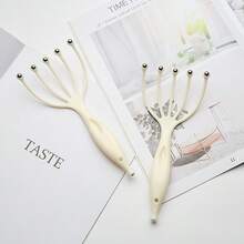 2pcs Handheld Head Massager, Deep Scalp SPA Relaxation Massage Device, Wet & Dry Use, Stress Relief, Suitable For Work Or Home, Pet Friendly - White - View 5