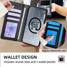 keyunfei Multi-Functional Anti-Drop Smartphone Case Wallet With Card Slot, Zipper, Wrist Strap, Stand Function, PU Leather Compatible With Apple 16/16E/15/14/13/12/11/Pro/Max/Plus/X/XS/XR, Galaxy S25/S22/S21/20/S24/S23 Plus/Ultra/FE/EDGE, A-Series, POCO, MOTO And More
