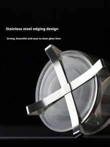 Cafetera de prensa francesa de vidrio con filtro de acero inoxidable, vidrio de borosilicato resistente a altas temperaturas, cafetera y tetera manual, gran capacidad, varios tamaños, con base y asa de silicona antideslizante, para preparar café, té y espuma de leche, ideal para el hogar, camping y café frío.