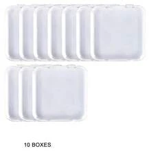 10PCS Press-On Nail Storage Acrylic Boxes With Adhesive Sheets Transparent Clear Nail Boxes Jewelry Storage Tool&Accessories
