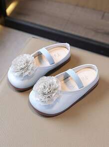 Sandalias de verano para niñas bebés, nuevo estilo 2025, zapatos de princesa con gran flor para un pie para niñas pequeñas, estilosos y frescos chanclas